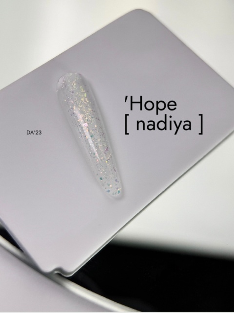 DA'23 TOP ’HOPE, 14 ml - top hybrydowy no wipe z płatkami yuki