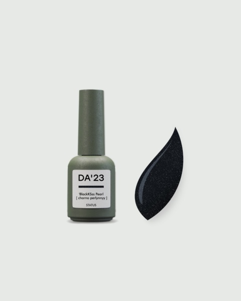 DA'23 GEL POLISH ‘BLACKKSSS PEARL, 8 ml – lakier hybrydowy (czarny z perłowym połyskiem)