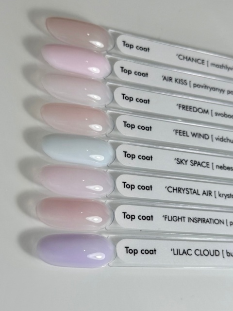 DA'23 COVER TOP ‘CHRYSTAL AIR’, 8 ml – półprzezroczysty top hybrydowy no wipe (blady róż)