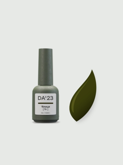 DA'23 GEL POLISH ‘FIR’, 8 ml – lakier hybrydowy (ciemna, leśna zieleń z nutą brązu)
