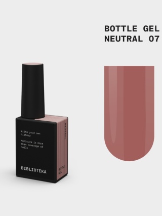 BIBLIOTEKA Bottle gel 07 Neutral - beżowy żel do wzmocnienia paznokci, 10 ml