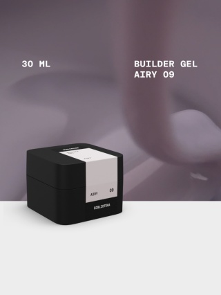 BIBLIOTEKA Builder gel 09 Airy - lawendowo-szary żel budujący, 30 ml