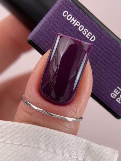 BIBLIOTEKA Gel Polish 62 Composed, 10 ml - lakier hybrydowy (intensywny, ciemny fiolet)