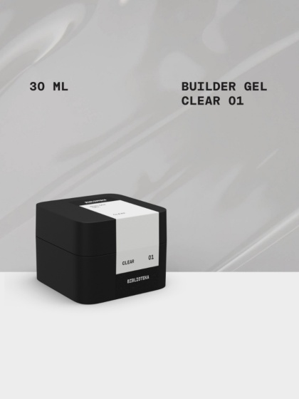 BIBLIOTEKA Builder gel 01 Clear - pzezroczysty żel budujący, 30 ml