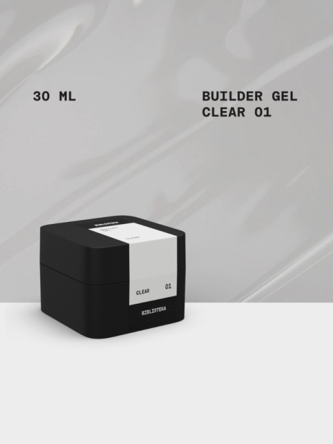 BIBLIOTEKA Builder gel 01 Clear - pzezroczysty żel budujący, 30 ml