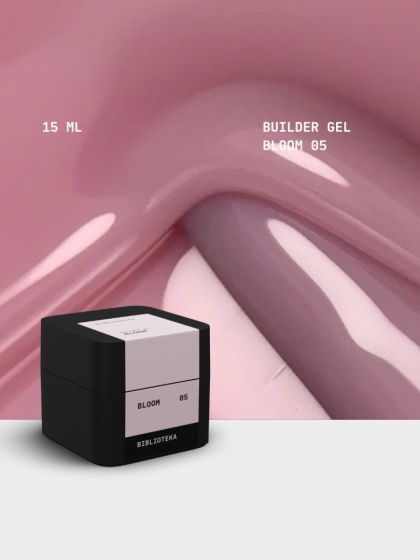 BIBLIOTEKA Builder gel 05 Bloom - różowy żel budujący, 15 ml