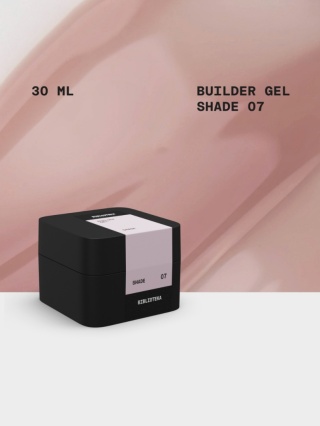 BIBLIOTEKA Builder gel 07 Shade - przygaszony różowy żel budujący, 30 ml