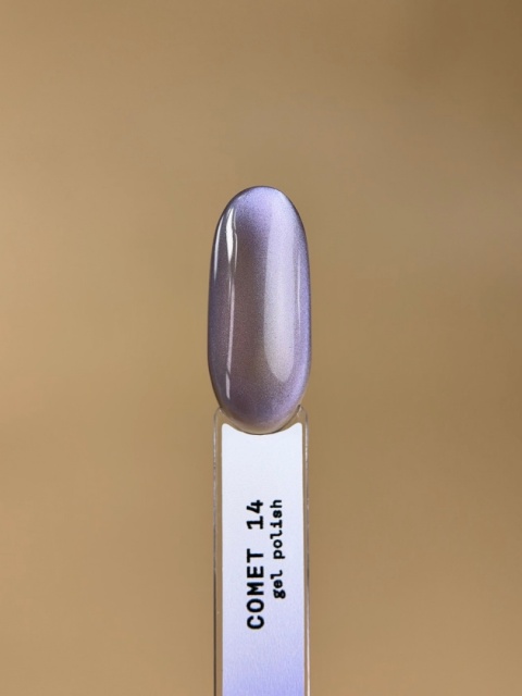 BIBLIOTEKA Cat Eye Gel Polish 14 Comet, 10 ml - chłodny liliowy lakier hybrydowy z efektem „kociego oka"
