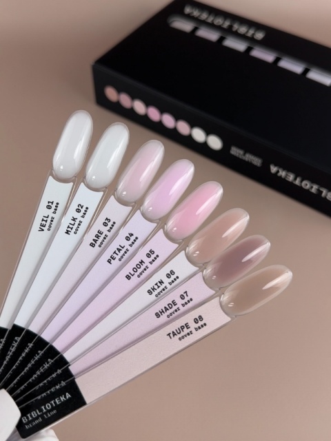 BIBLIOTEKA Cover Base 07 Shade - kamuflująca baza hybrydowa w chłodnym różowo-beżowym odcieniu, 10 ml