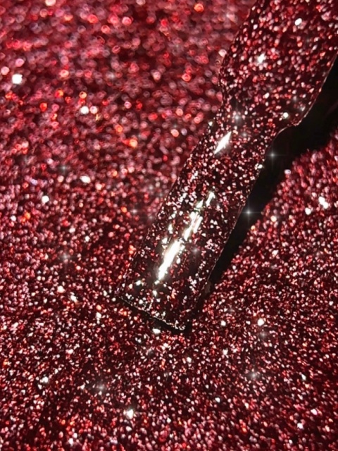 BIBLIOTEKA Flash Gel Polish 07 Wine Soul, 10 ml - bordowy lakier hybrydowy z efektem flash