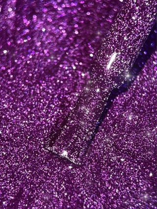 BIBLIOTEKA Flash Gel Polish 08 Amethyst Dust 10 ml - fioletowy lakier hybrydowy z efektem flash