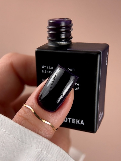 BIBLIOTEKA Gel Polish 21 Plum, 10 ml - lakier hybrydowy (bardzo ciemny fiolet)