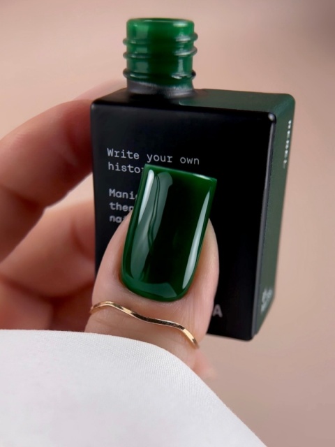 BIBLIOTEKA Gel Polish 32 Rebel, 10 ml - lakier hybrydowy (ciemna, butelkowa zieleń)