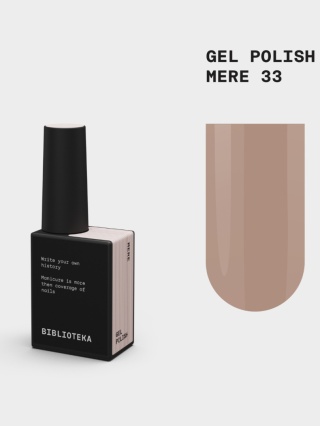 BIBLIOTEKA Gel Polish 33 Mere, 10 ml - lakier hybrydowy (chłodny, mleczno-beżowy nude)