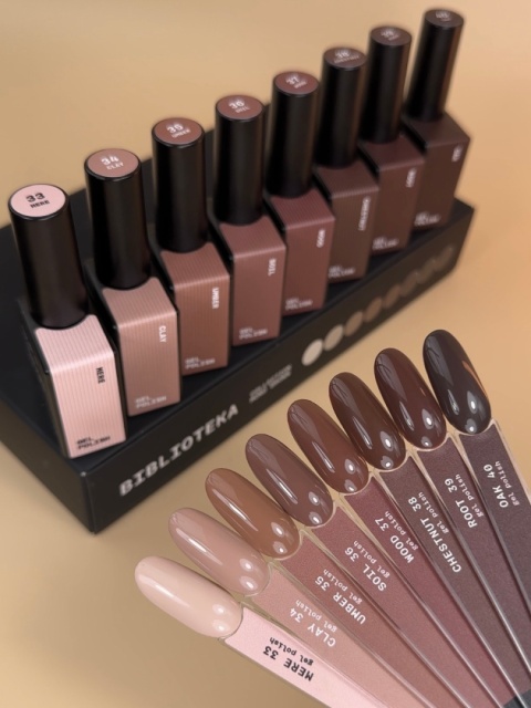 BIBLIOTEKA Gel Polish 35 Umber, 10 ml - lakier hybrydowy (ciepły karmelowo-brązowy)