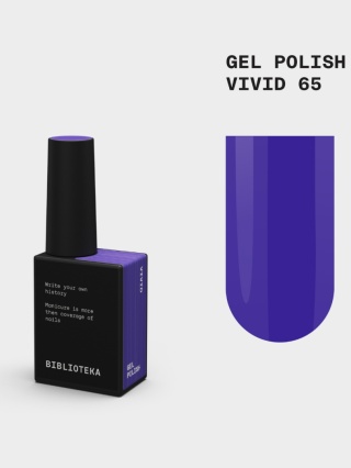 BIBLIOTEKA Gel Polish 65 Vivid, 10 ml - lakier hybrydowy (fioletowy)
