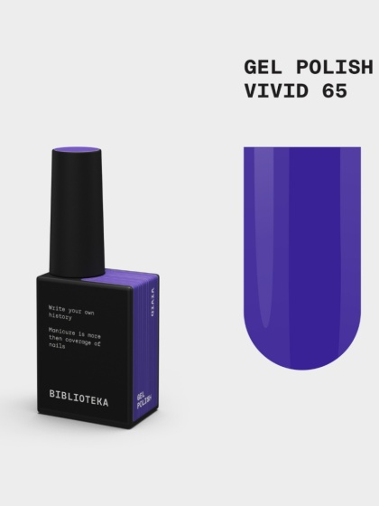 BIBLIOTEKA Gel Polish 65 Vivid, 10 ml - lakier hybrydowy (fioletowy)