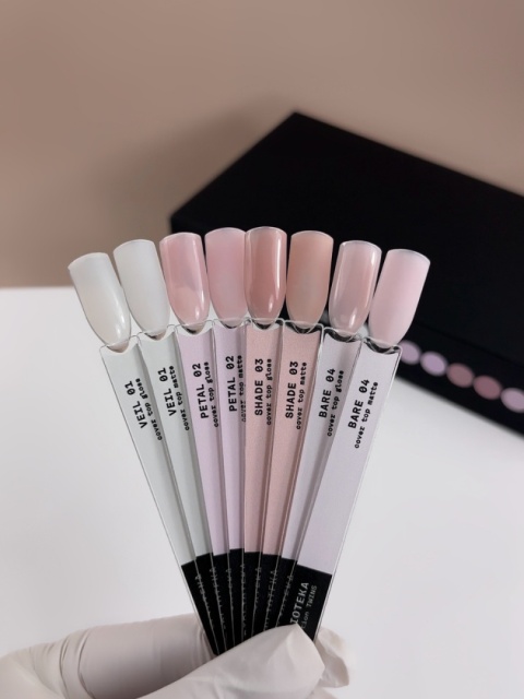 BIBLIOTEKA Gloss Cover Top BARE 04 - mlecznoróżowy top hybrydowy bez warstwy dyspersyjnej, 10 ml