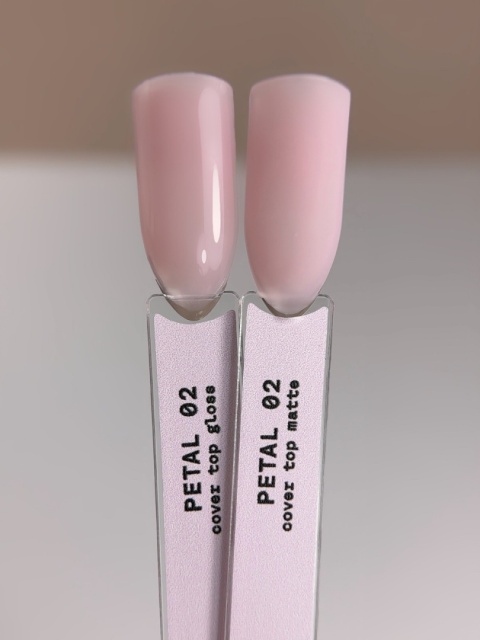 BIBLIOTEKA Gloss Cover Top PETAL 02 - jasnoróżowy top hybrydowy bez warstwy dyspersyjnej, 10 ml