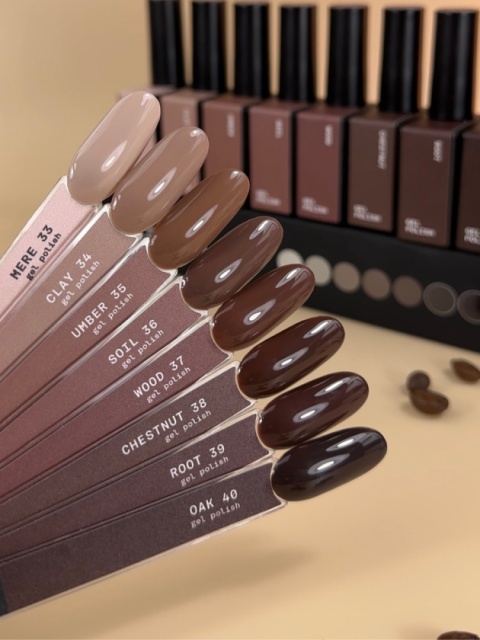 BIBLIOTEKA MONO BROWN Gel Polish Collection 33-40, 10 ml - zestaw lakierów hybrydowych
