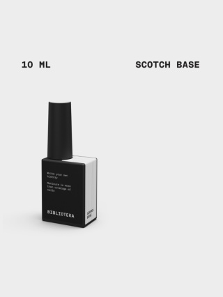 BIBLIOTEKA Scotch base - przezroczysta baza hybrydowa o podwyższonej przyczepności, 10 ml