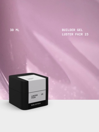 BIBLIOTEKA Builder gel 23 Fair Luster - mlecznoróżowy żel budujący z delikatnymi drobinkami, 30 ml