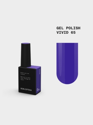 BIBLIOTEKA Gel Polish 65 Vivid, 10 ml - lakier hybrydowy (fioletowy)